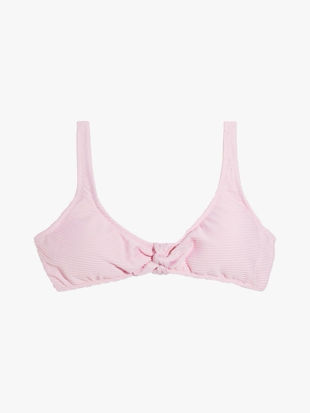 NWT Heidi Klein ‘Knotted Ribbed Bikini Top’ in “Pink” Size Small